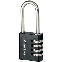 Master Lock Padlock, Set Your Own Combination Lock, 4-Digit Combination Lock, Black, Best Used for Indoor Storage Lockers, School Lockers and More