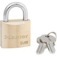 Master Lock 4130EUR Key Padlock with Brass Body, Gold, 4,9 x 3 x 1,2 cm