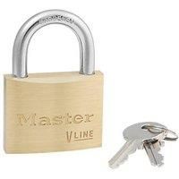 Master Lock 4150 Key Padlock with Brass Body, Gold, 6,8 x 5 x 1,4 cm