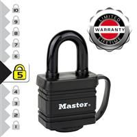 Master Lock Padlock, Laminated Steel Pin Tumbler Lock, Keyed Locking Mechanism, Best Used for Gates, Fences, Garages, and More