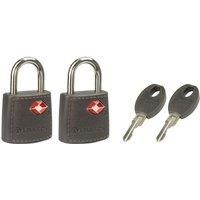 Master Lock 4695EURTAST Pack of 2 Key Travel Padlocks TSA Certified, Random Color, 3,8 x 2,3 x 1,1 cm