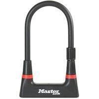 Master Lock Heavy Duty Bike D Lock [Key] [Universal Mounting Bracket] [Certified Bike Lock - Police Approved] 8279EURDPRO - Ideal for Bike, Electric Bike, Mountain Bike, Road Bike, Folding Bike