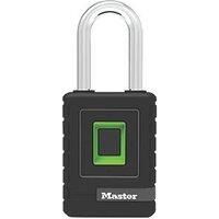 MASTER LOCK Heavy Duty Biometric Padlock [Weatherproof] [Fingerprint Lock and Back-Up Directional Lock] [Long Shackle] 4901EURDLHCC - Ideal for outdoor applications