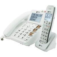 Geemarc AMPLIDECT COMBI 295- Amplified Double Corded and Cordless Telephone with Answering Machine and CALLER ID- White- UK Version