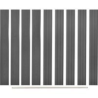 Replacement Fence Boards 9 pcs WPC 170 cm Grey