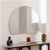 Atmosphera Alice Curved Wall Mirror, 90x65cm, Gold