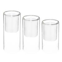 Atmosphera Glass LED Candle, Set of 3