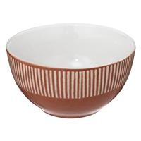 Secret De Gourmet Maya Striped Bowl, Coral