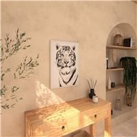 Atmosphera Tiger Framed Canvas, 50x70cm, White
