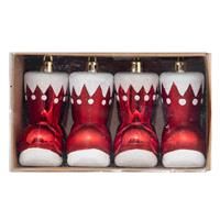 Feeric Santa Boot Hanging Tree Decoration, Set of 4