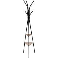 5five 6 Hook Coat Rack, Black