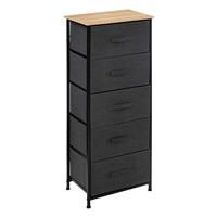 5five Tissa Tall 5 Drawer Storage Unit, Dark Grey