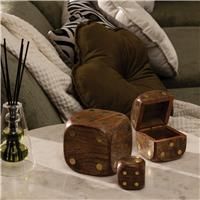 Atmosphera Roger Decorative Dice Set, Caramel