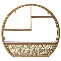 Atmosphera Round Wall Shelf, Gold
