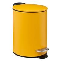 Five - Yellow Soft Close Bathroom Bin 3 L