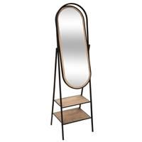 Atmosphera Standing Oval Mirror with Shelves
