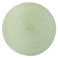 Secret De Gourmet Round Braid Placemat, Green