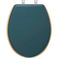 5five Modern 3-in-1 Toilet Stand, Petrol & Bamboo