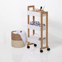 Natureo 3 Tier Bathroom Caddy On Wheels - White
