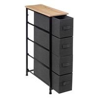 5 five simply smart Storage Unit with 4 Drawers Dark Grey