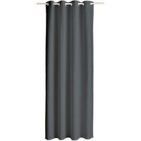 Today 257348 Polyester Blackout Curtain - 140 x 260 cm, Cotton, Canon de fusil/Gris Anthracite, 140x250 cm