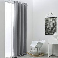 Today  Rideau Occultant 140/240 Polyester TODAY Essential Acier  's Curtains, blinds in Grey