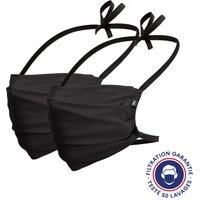 Adult Washable Covid-19 BaRRier Mask Twin-pack - Black