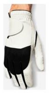 Men's Golf Glove Left Handed - 100 White And Black