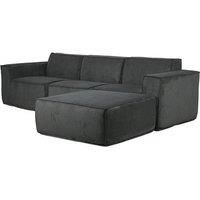 Corduroy 3 Seater Sofa and Footstool with Plush Comfort!