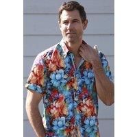 Liquid Floral Print Short Sleeve Shirt