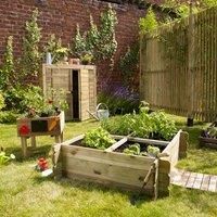 Cerland 4 Section Vegetable Garden Raised Bed 1m x 1m Pressure Treated