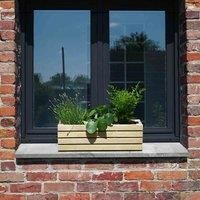 Cerland Horizon Wooden Slatted Planter 59cm x 19cm x 19cm Ideal for Windows