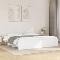 Bed Frame without Mattress White 200x200 cm Engineered Wood