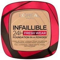 L/'Oreal Paris Infallible 24H Fresh Wear Foundation in a Powder, Longwear Coverage, Mattifying Finish, Shade 200 Golden Sand