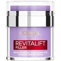 L/'Oréal Paris Revitalift Filler Plumping Water-Cream with Micro-Epidermic Hyaluronic Acid, Multi-Layer Skin Hydration, Smooths & Re-plumps Wrinkles