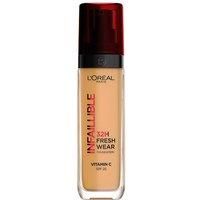 L/'Oréal Paris Liquid Foundation, Full Coverage, Lasting Wear, With Vitamin C and SPF 25, Infallible 32H Fresh Wear, 315