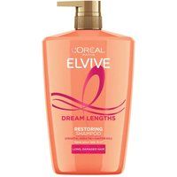L/'Oréal Paris Elvive Dream Lengths Restoring Shampoo, with Vegetal Keratin & Castor Oil, for Long Hair, Suitable for all hair textures, 1000ml