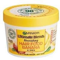 Garnier Hair Mask for Dry Hair | Banana Hair Food by Garnier Ultimate Blends, 3-in-1: Conditioner, Hair Mask, Leave-in Hair Conditioner |98% Natural Origin | 390 ml