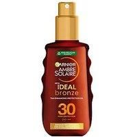Garnier Ambre Solaire Ideal Bronze Protective Oil SPF30 Sun Cream Spray 150ml
