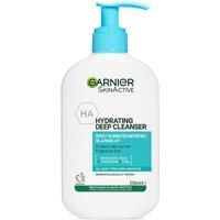 Garnier Gentle Hydrating Deep Face Cleanser, Enriched With Hydrating Hyaluronic Acid, Protecting Ceramides, Purifying Clay, Fragrance Free, Sulphate Free Formula, Suitable For Sensitive Skin, 250ml