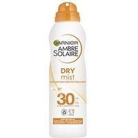 Garnier Ambre Solaire Invisble Protect Dry Mist SPF 30, fast absorbing, high UVA & UVB protection, water resistant, invisible finish, non-sticky sunscreen, 150ml