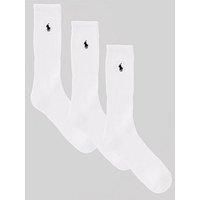 Polo Ralph Lauren 3 pack sport socks in white