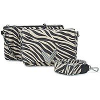 Ikks  111 ZEBRE TOILE COTON IMPRIME  women's Shoulder Bag in Multicolour