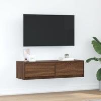 TV Cabinet Brown Oak 100x31x25,5 cm Engineered Wood
