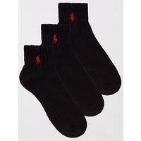 Polo Ralph Lauren 3 pack sport socks in black