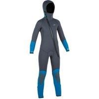 Kids Diving Wetsuit 5.5mm Neoprene Scd 500 Grey And Blue