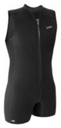 Men's Neoprene SCD Scuba Diving Shorty Oversuit 5.5 mm Black Decathlon