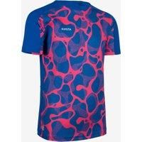 Kids' Football Short-sleeved Shirt Viralto - Aqua Blue/pink