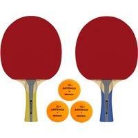 Pongori Set Of 2 Ttr 100 3 All-Round Table Tennis Bats Ttb 40 Balls Orange