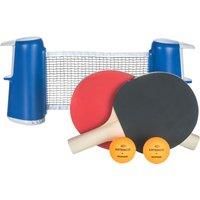Pongori Table Tennis Set Small Indoor - Rollnet + 2 Table Tennis Bats + 2 Balls